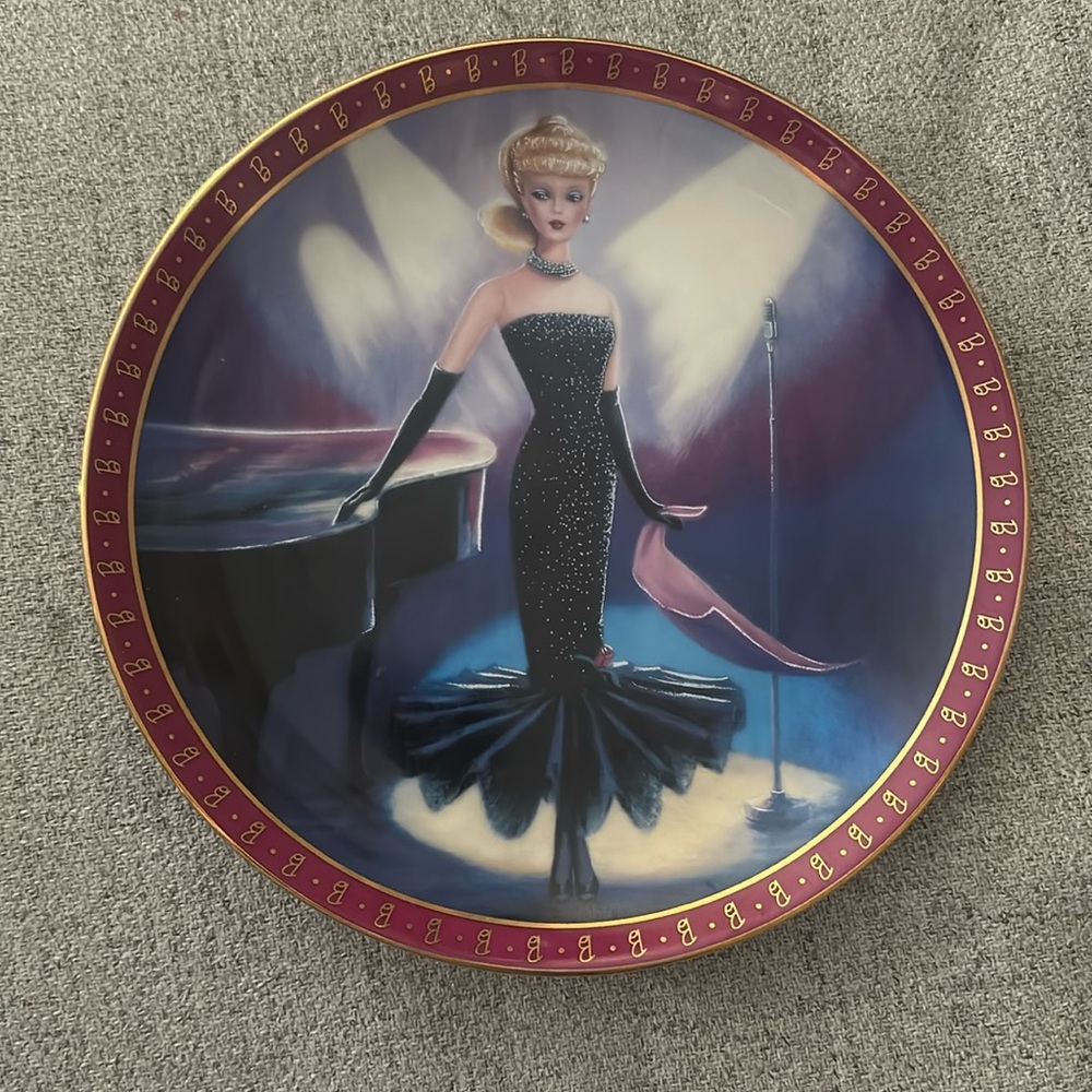 1990s Barbie “solo in the spotlight” 1960s Matel by Susie Morton collector plate